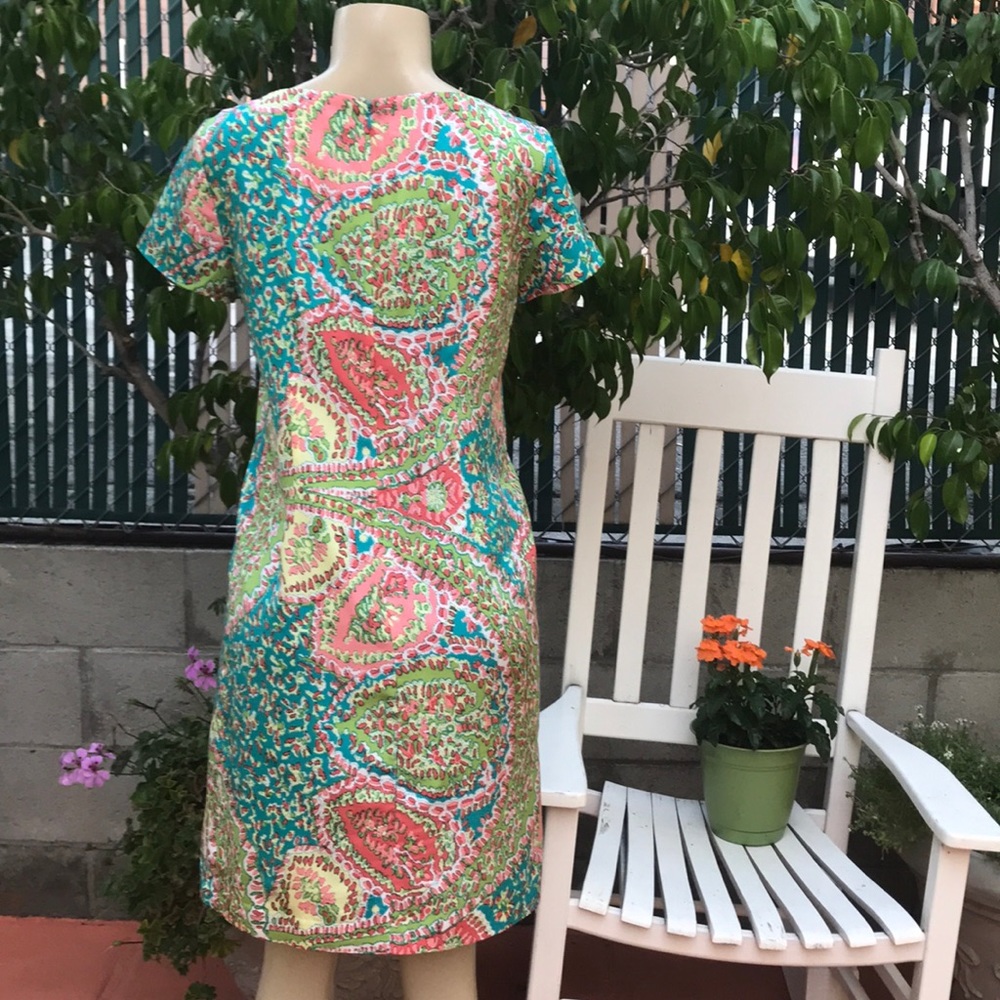 TALBOTS pastel paisley print dress - Picture 4 of 8